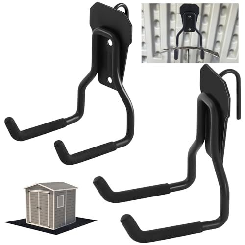 MorningRo 2 Pack Shed Accessories Multi Purpose Shed Hooks Metal
