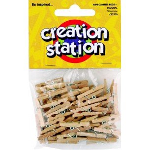 Mini Wooden Pegs – 100 Natural Clips for Photos, Crafts & Decorations