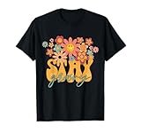 Retro Vintage Happy Face Stay Groovy 60s 70s Aesthetic T-Shirt