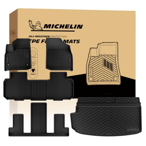 Image of Michelin Vehicle Mats for 2018-2023 Chevy Traverse /2024 Traverse Limited | 7 Seats / Bucket Seats, 2nd Row, Not Fit 8 Seats /2nd Row Bench Seats, All-Weather TPE Custom Fit Liner, Premier