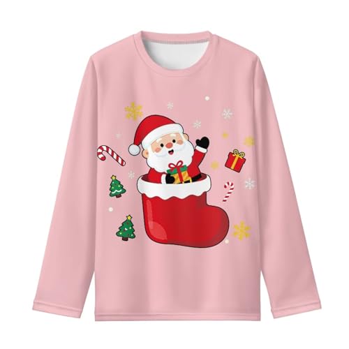 Image of Girls Long Sleeve T Shirt Cute Cartoon Crewneck Shirt for Kids 3-16Y Fall Winter Clothes
