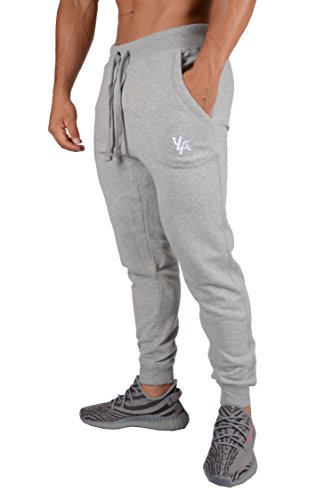 YoungLA Joggers Pants Men Athletic Sweatpants Gym Slim Fit 216 Gry M Gray