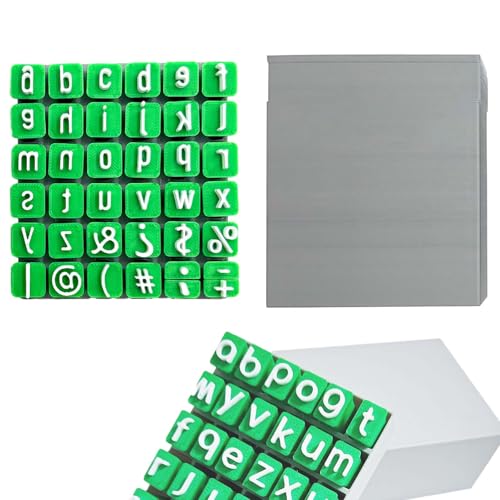 Sellos de Letras minúsculas, FORMVERSITY Sellos Letras Ceramica, Letras para Arcilla Sello Grabado, Herramientas de Estampado de Alfabetos, Diseño Fácil de Usar, Construcción Portátil