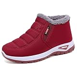 Klortecer Podofit Podofit Bottes d'hiver orthopédiques imperméables antidérapantes chaudes, Féminine rouge, 41 EU