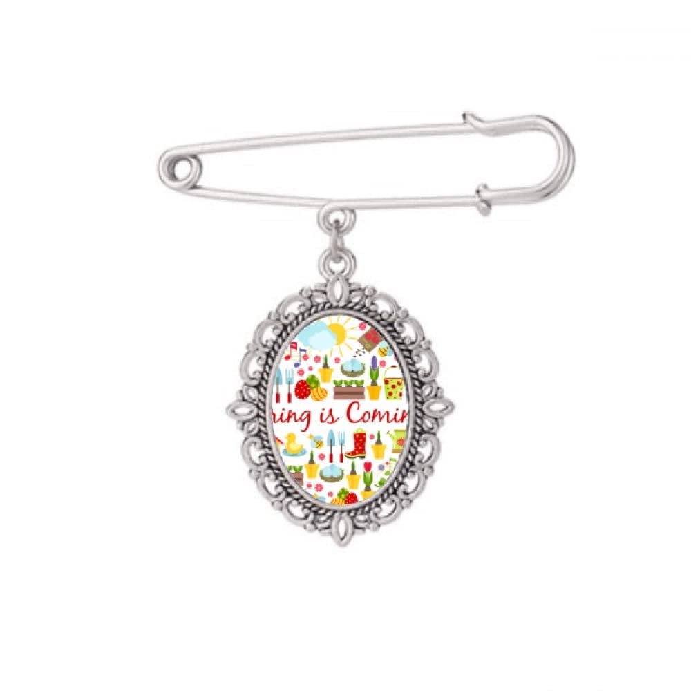 Broche ronde œuf de Pâques taille M accessoire robe et châle - 5