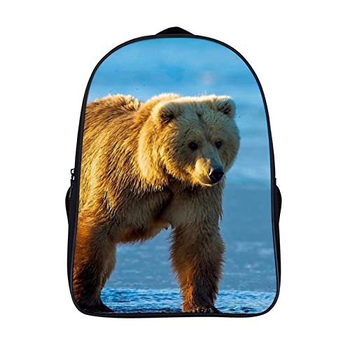 Sac à dos de travail dos soulagé et espace maximisé avec motif ours 3D