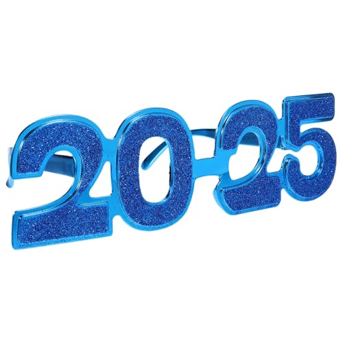 SHOWERORO 1Pair Year Party Glasses Funny Dancing Eyewear with Electroplated Glitter Design Lightweight Comfortable for Celebrations and Festive Atmosphere