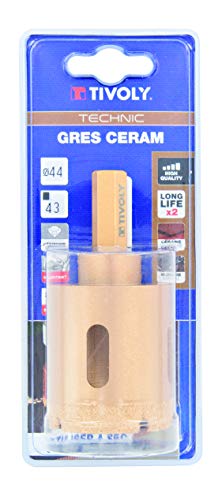 Tivoly 12000924400 Dry Diamond Hole Saw with Hexagonal Shank for Ceram diameter 44 mm, UK Size 9 - Image 3