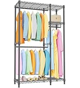 Amazon.co.jp: IZEUK ハンガーラック スリム 棚付き 2つの組み合わせ