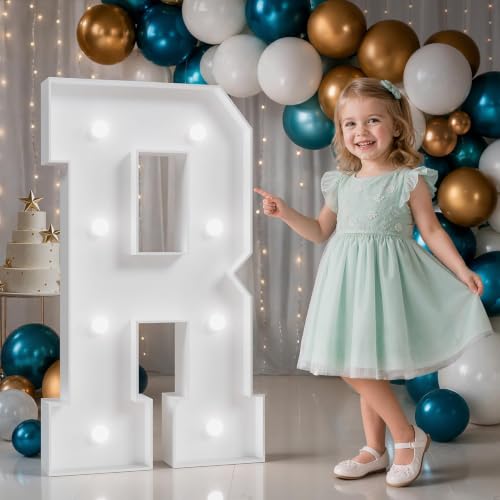 Image of 3FT Marquee Letters R, Large Light Up Letters for Birthday Decor