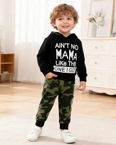 Image of DISAUR Toddler Boy Clothes Baby Outfits, Little Boys Summer Letter Printed Short Sleeve with Pants 2PCS Clothing Set