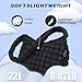 Black Puffer Tote Bag for Women Large Puffy Quilted Purse Hobo Crossbody Bags Lightweight Shoulder Bag for Travel Gym Work