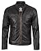 fjackets Mens Leather Biker Jacket - Real Distressed Brown Slim Fit Leather Jacket for Men | [1100501], Dodg Brown XS