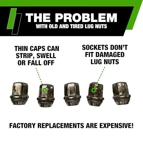 Image of DPAccessories Lug Nuts Compatible with 2011-2023 Dodge Challenger | Black OEM Style | for Factory Aluminum Wheels Only | Set of 20 Wheel Nuts | DDOCHL02F-BK /1