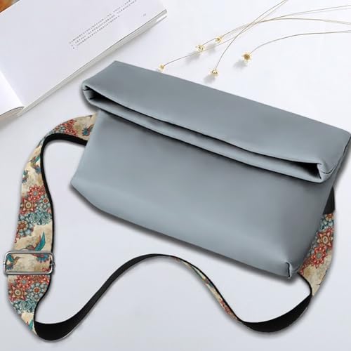 Image of Talayituse Boho Mandala Hummingbird Print Shoulder Strap Wide Purse Bag Strap Adjustable Replacement Belt Luggage Crossbody Shoulder Bag Strap for Women Girls