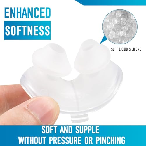 Image of Replacement Cushions for AirFit P10 Nasal Pillow, 2-Pack, Ultra-Soft Silicone, Secure Fit, Leak-Free, Latex-Free (Large)