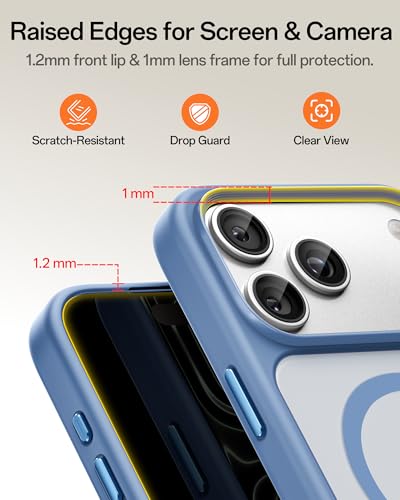 Image of UNBREAKcable For iPhone 17 Pro Case for MagSafe, Full Camera Protection, Built-in Magnetic Ring, Shockproof, Scratch-Resistant, Translucent Matte Mobile Phone Case for iPhone 17 Pro Case 6.3 Inches
