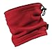 Polar Fleece Neck Warmers Snood Scarf Hat Unisex Thermal Ski Wear Snowboarding,W: 26CM L 24CM,Red