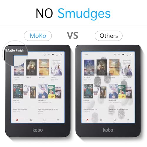 MoKo 2 Stück Blendfreie Folie für 6 zoll Kobo Clara Colour & Clara BW 2024/2025, PET Displayschutz Anti-Kratz Schutzfolie Premium Matte Vollabdeckung Screen Protector für Kobo Clara 2E 6\ 2022