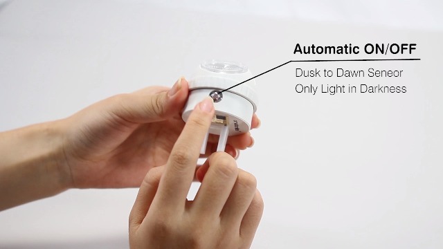 Image of Emotionlite Plug-in Night Lights, Warm White LED Nightlight, 360 Rotation, Dusk to Dawn Sensor, Adult, Bedroom, Hallway, Bathroom,Kitchen, Stairways, Corridor, 12 Pack