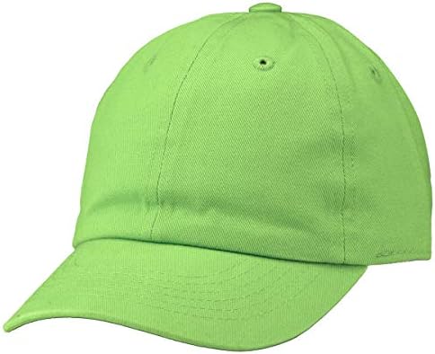 Falari Kids Boy Girl Baseball Cap Hat Washed Low Profile 100% Cotton Soft Lightweight Adjustable Size (2-5 Years, Light Green)