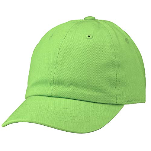 Falari Kids Boy Girl Baseball Cap Hat Washed Low Profile 100% Cotton Soft Lightweight Adjustable Size (2-5 Years, Light Green) #TOP22