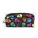 Produktbild für Student Boy Girl Kosmetische Make-up-Tasche Mehrfarbige Schädel Bunte Reißverschluss Stift Briefpapier Tasche Tasche Geldbörse Bulldog Pencil Case