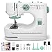Macchina da Cucire Portatile per Principianti e Bambini - 12 Punti di Cucitura, Doppio Ago e Filo, 6 Piedini, Pedale e Luce LED. Ideale per Vestiti, Tende, Fai da te e Progetti Creativi Domestici