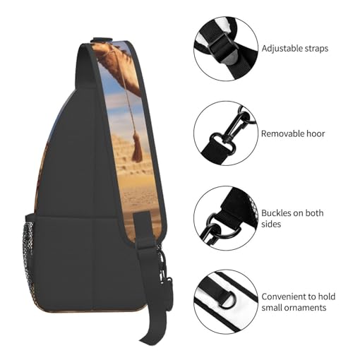 Bolso cruzado deportivo para hombre y mujer color negro miniatura 5