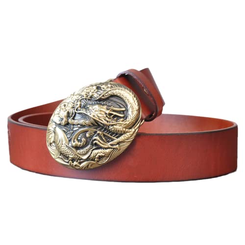 Ceinture en cuir de vache véritable style western cowboy pour homme et femme