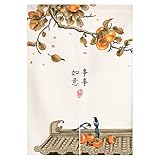 RLoncomix Japanese Noren Doorway Curtain Tapestry Traditional Chinese Wealth Fortune Door Curtain Pe