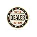 TOYANDONA Metal Dealer Button Poker Chip Double-Sided Poker Game Accessory for and Home Tournaments Lightweight and Portable 1.57 Inch Dealer Chip