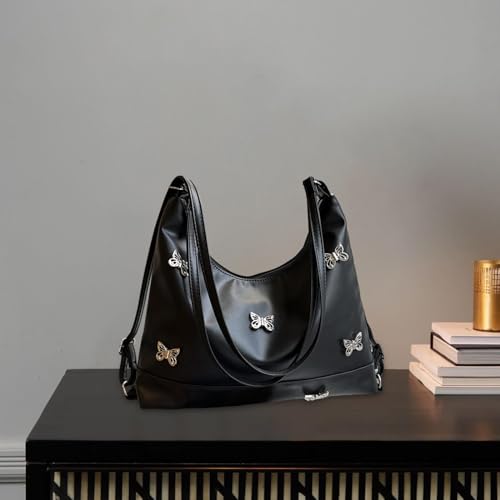 Image of VELURA SYDL Womens Shoulder Bag Shoulder Purse Lightweight Handbag for Work Street Daily Black|1 Women Shoulder Bag|Clothing, Shoes & Accessories