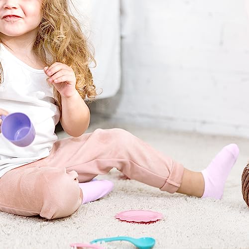 Image of Auranso Girls No Show Socks Toddler Kids Boys Anti Slip Low Cut Socks 10 Pack