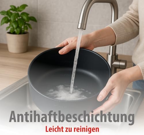 Bild 6 - Deluxe Elektrisches Fondue Set 800W – Elektrische Pfanne 2L für 6 Personen - Geeignet für Käsefondue und Schokofondue – Inkl. Fonduegabeln – Einstellbare Temperatur – Edelstahl
