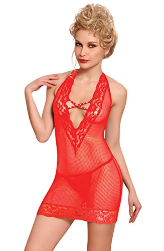 Robe rouge yx694 taille S/M pour femme