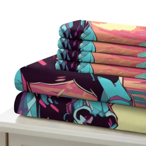Housse couette doux effet impression 3D moderne City Sky - 6
