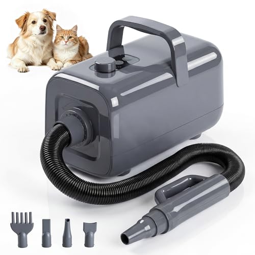 KMFurnila Dog Hair Dryer for Grooming, 3 Level Adjustable