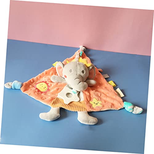 SUPVOX Burp Towel Doll Soft and Blanket Adorable Elephant Design for Soothing and Playtime Interactive Companion for Newborns4