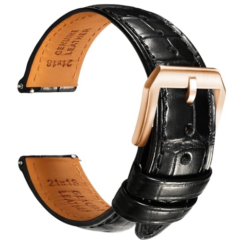 Bracelet montre cuir alligator 20mm 22mm élégance italienne