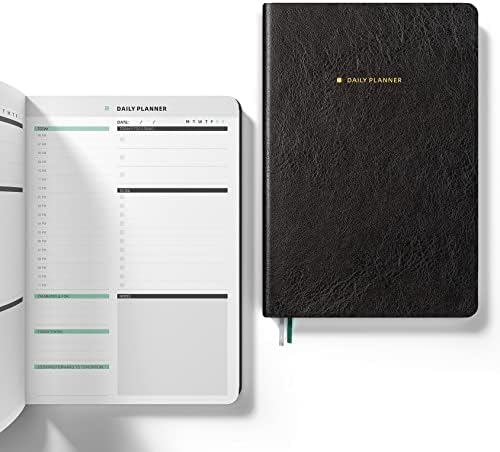 TDOLISSTE - To Do List Notebook A5 Daily Planner, Undated Productivity Organiser with Schedule, Task List and More, for Work, Students & Home