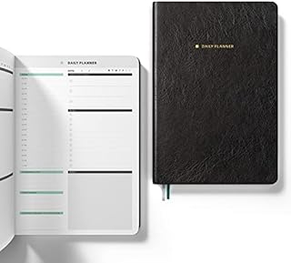 TDOLISSTE - To Do List Notebook A5 Daily Planner, Undated Productivity Organiser with Schedule, Task List and More, for Work, Students & Home