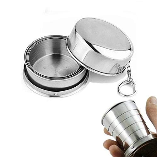 SPEDY Mini Outdoor Folded Cups Collapsible Water Beer Glass Stainless Steel Portable Travel Folding Mug Camping Water Glass Collapsible Shot Glass-1pcs (75ML) (B0CLV9CM19) Amazon Price History, Amazon Price Tracker