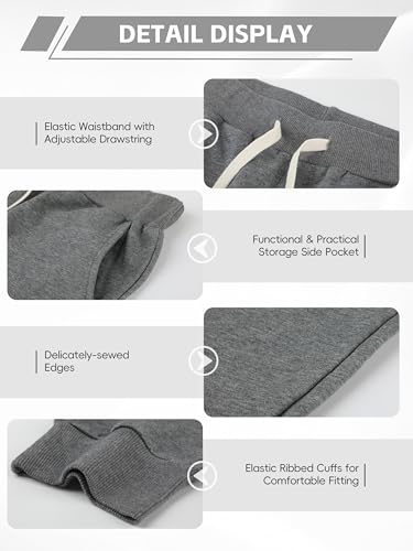 4 Pack Boys Sweatpants Joggers Cotton Athletic Sweatpants Kids Youth Joggers Pants with Pocket Drawstring 5-16Y3