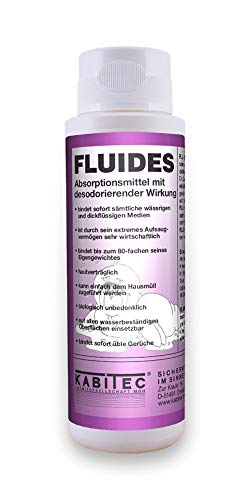 KABITEC FLUIDES Absorptionsmittel, desodorierend, Streugranulat Flüssigkeitsabsorber Kotzepulver Hygiene-Bindemittel, 1x 400g