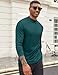 COOFANDY Mens Lightweight Turtleneck Shirts Long Sleeve Turtle Neck Undershirt Tops Pullover Ribbed Base Layer T-Shirt, Green, 3X-Large