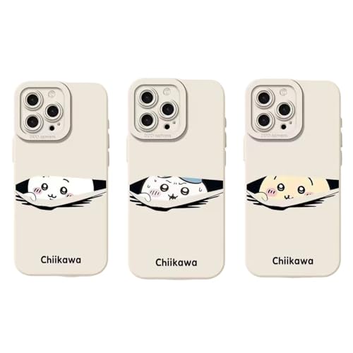 LYLIDIA ハチワレ うさぎ モモンガ iPhone14pro max 用 ケース ハチワレ うさぎ モモンガ iPhone14pro max 液状シリコーン スマホケース 傷防止 汚れにくい 全面保護 落下防止