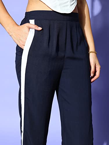 Image of PANIT Women Stylish Mustard Solid Slitted Trousers