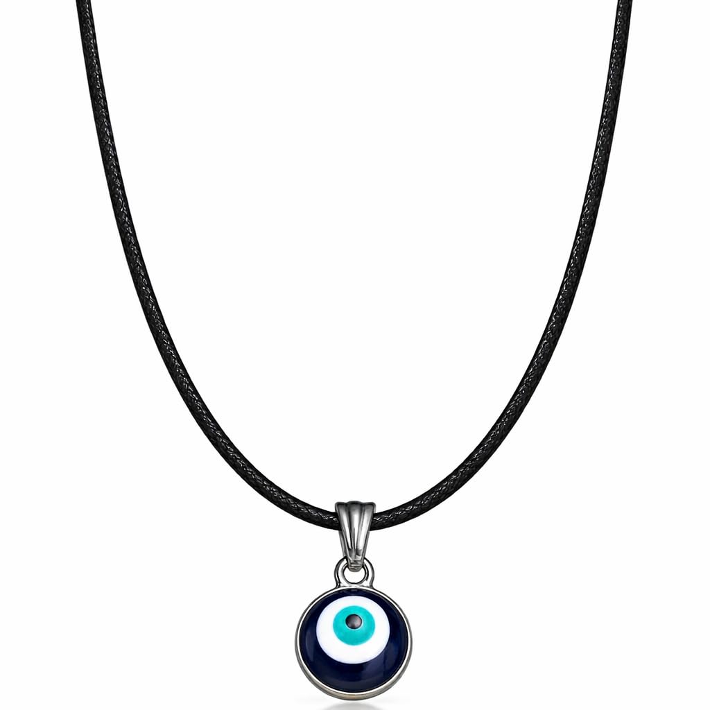 Unisex Evil Eye Locket with Black Thread Necklace | Pendant Jewellery for Boys, Girls, Men & Women-picture-33
