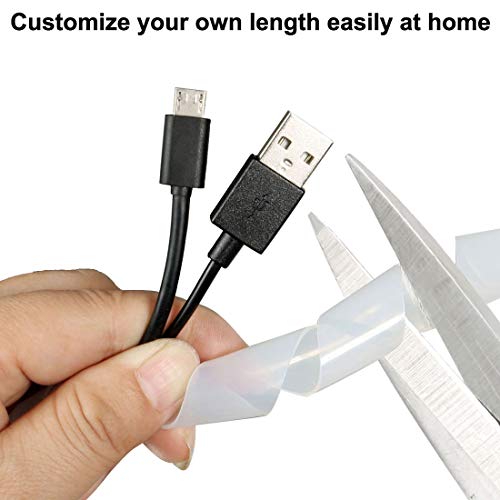 Protector de cable flexible en espiral uxcell para organizar cables 3